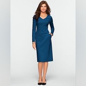 Talbots Teal Long Sleeve Dress